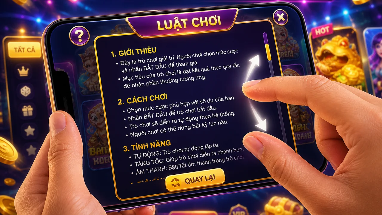 Đọc luật trên màn hình nhỏ: mẹo khám phá sảnh hello88 dễ hơn