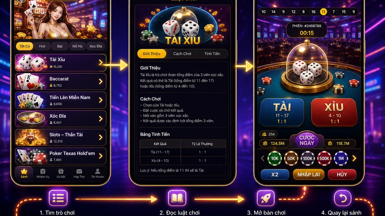 Chọn sảnh mới dễ chơi: đánh giá sảnh trò chơi hello88 trên di động